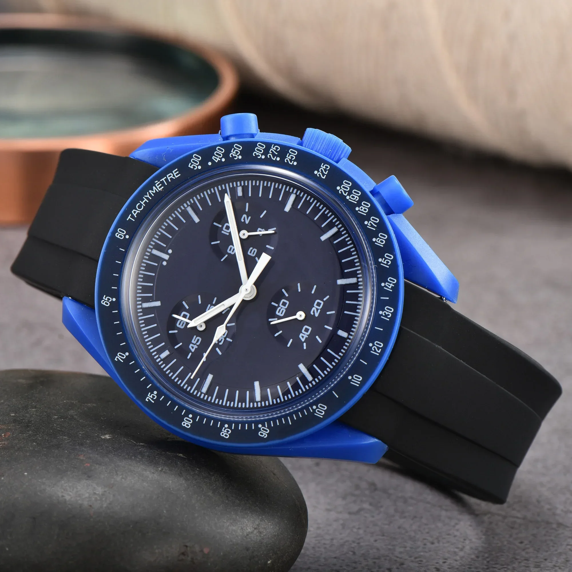 

New Couple Watch Multifunction Plastic Case Weight Moon Watches For Men swatch Ladies Business Chronograph Explore Planet Clock