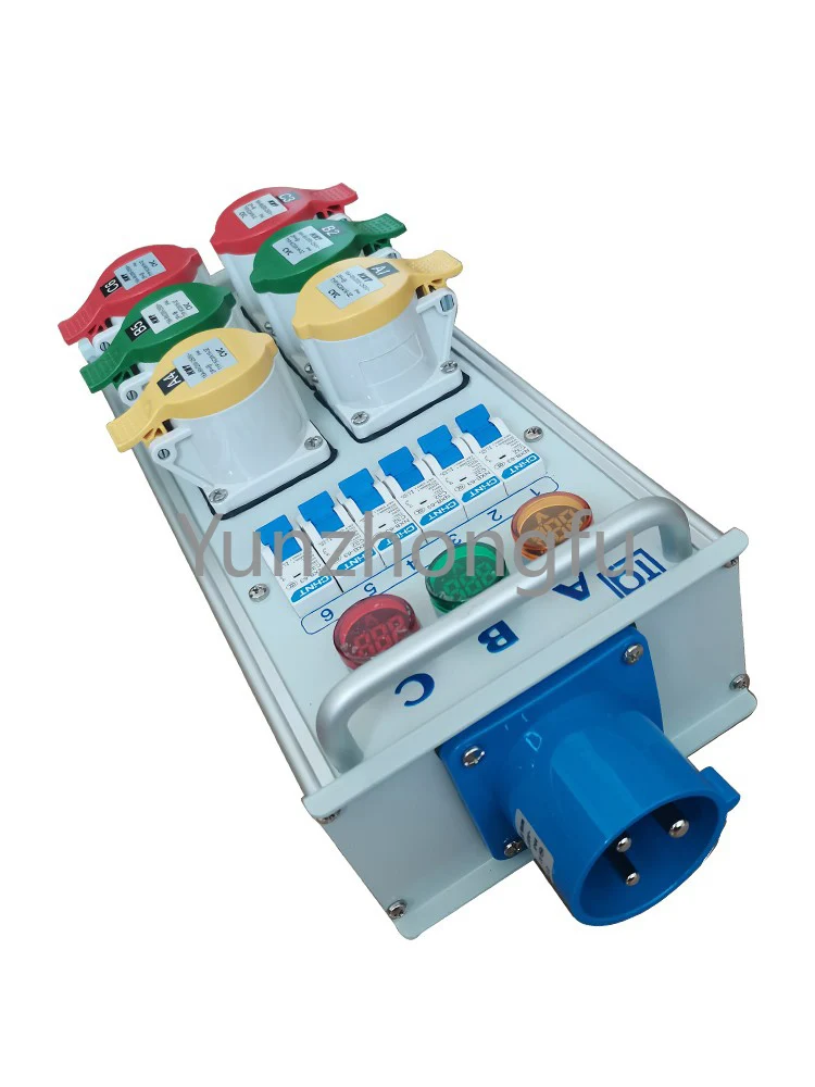 

220 input junction box, 6-way 16A aviation industrial plug-in distribution box, output with air switch stage performance power