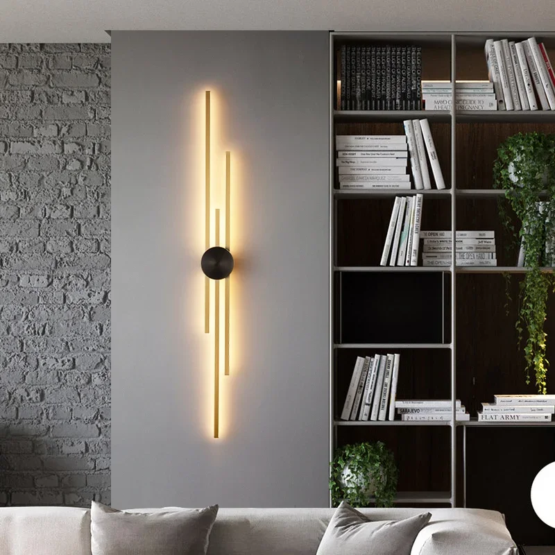 

Modern Long Wall Lamp LED Living Room Dining Room Loft Wall Mounted Sconce Decoration Bedroom Bedside Light Staircase Fixture