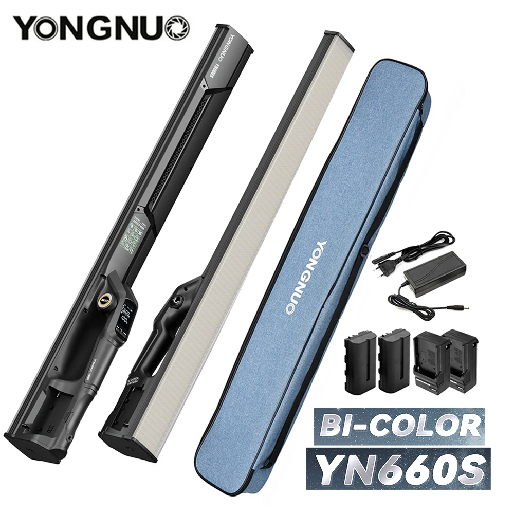 

Yongnuo YN660S 3200K-5600K Bi-Color Led Video Light Handheld Ice Stick YN660 60W APP Control Portable Photograhy Fill Shooting