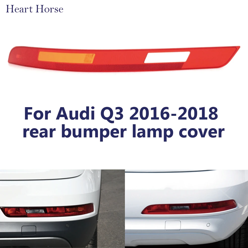 Rear Bumper Reflectors Lights Cover For Audi Q3 2016 2017 2018 Warning Lamps Stop Lamps Brake