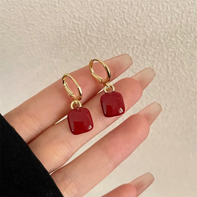 Cheap red earrings sale