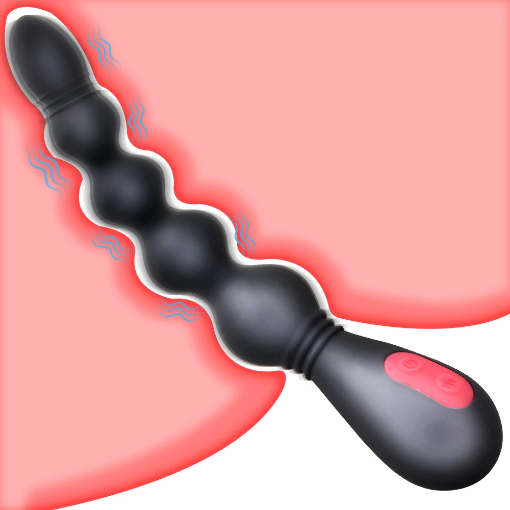 Perlen Soft 5 Prostatamassage Vibrator Anal Bead Butt Plug Stimulator 9 Modi USB-Lade Dildo Vibratoren S s_voghion.com
