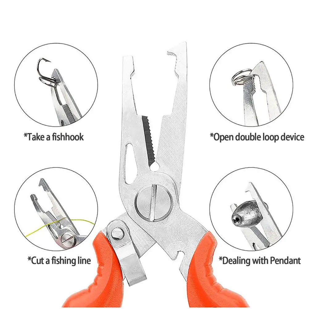 Fishing Lures Plier Scissors Outdoor Tongs Fish Hook Remover Braid Line  Cutter Metal Fishhook Removal Fishing Tackle Tools - AliExpress
