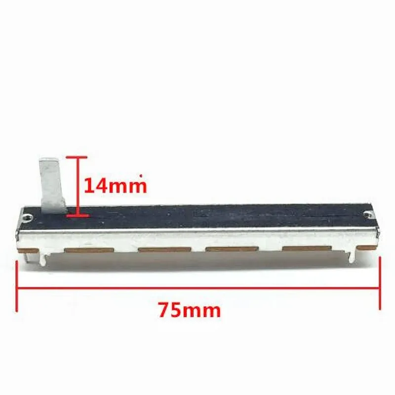 5pcs SC6021N Single Channel Potentiometer B10K B50K 75MM Straight Slide Potentiometer Travel 60mm Handle Length 15mm