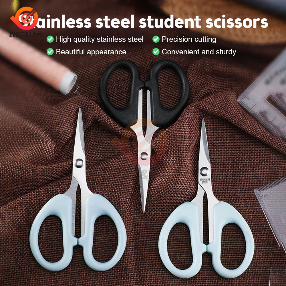 1Pcs High Quality Scissor Civilian Tailor Stationery Stainless Steel Office  Paper Cut Household Thread Childart Handmade