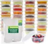 Food Storage Containers [240 Set] 8 oz Plastic Deli Containers with Lids, Slime, Soup, Meal Prep Containers 1