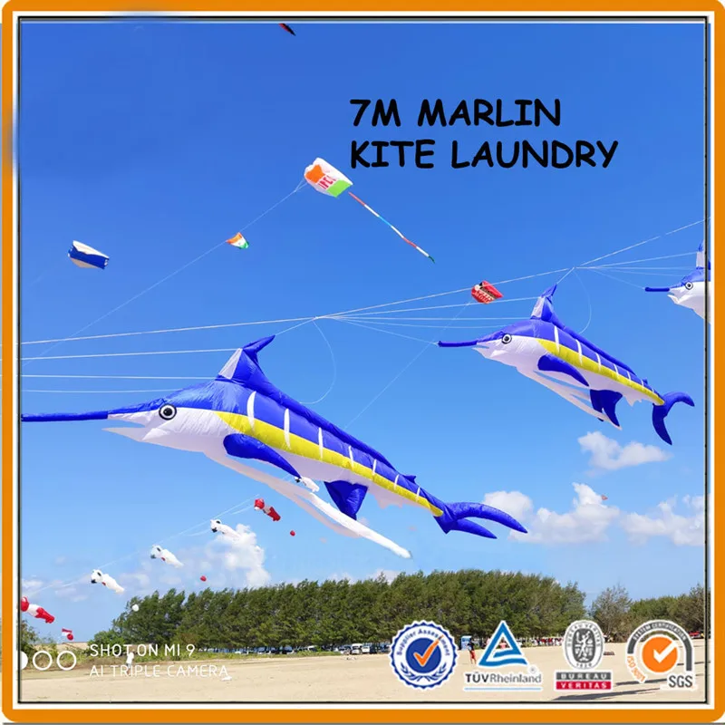 Gratis Verzending Grote 7M Zwaardvis Vliegers Vliegen Outdoor Speelgoed  Kite Reel Voor Volwassenen 3d Kite Fabriek Parafoil Marlin| | - AliExpress