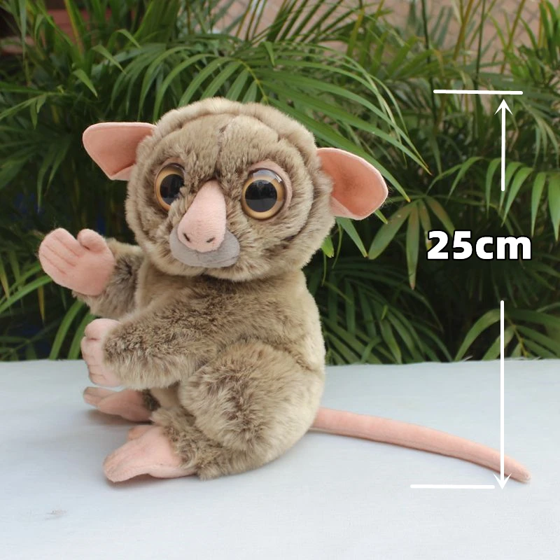 Realistic Wide-eyed Tarsier High Fidelity Cute Plushie Monkey Plush Toys Lifelike Animals Simulation Stuffed Doll Kawai Toy Gift 2