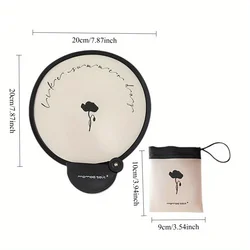 Compact Portable Handheld Fan with Storage Bag for Summer Outdoor Activities (WHITE)