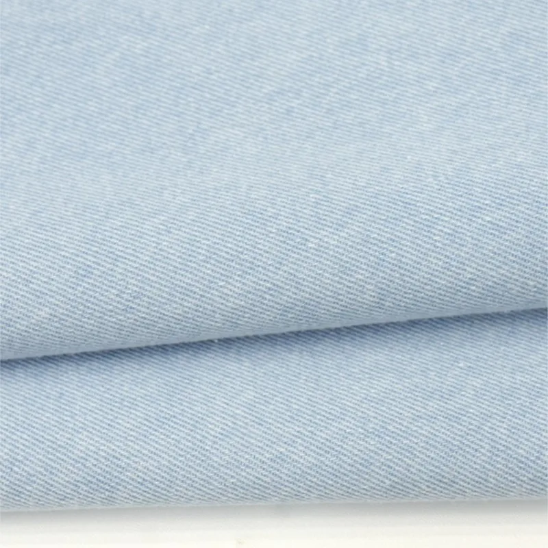 High Quality Cotton High-Grade Stone Washed Denim Coat & Trousers Fabric Skirt Bag Handmade Cloth