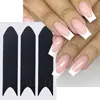 6pcs/Set French Tips Nail Stickers Curved Stripe Nail Art Guides Airbrush Stencils Tape Template Auxiliary French Manicure Tools 4