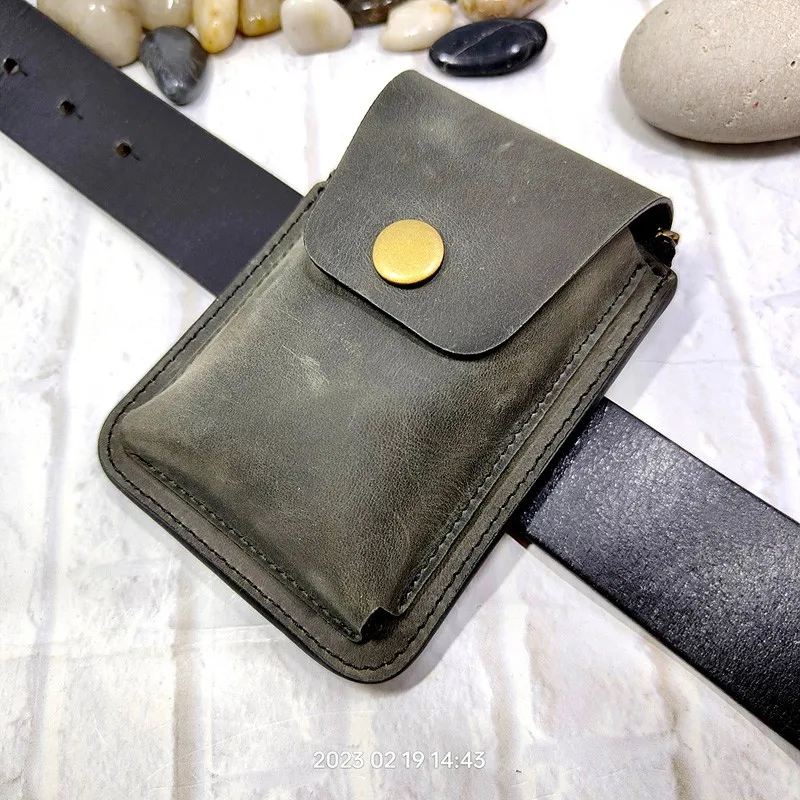 Men money bag, multi-functional ID bag, driver license, leather