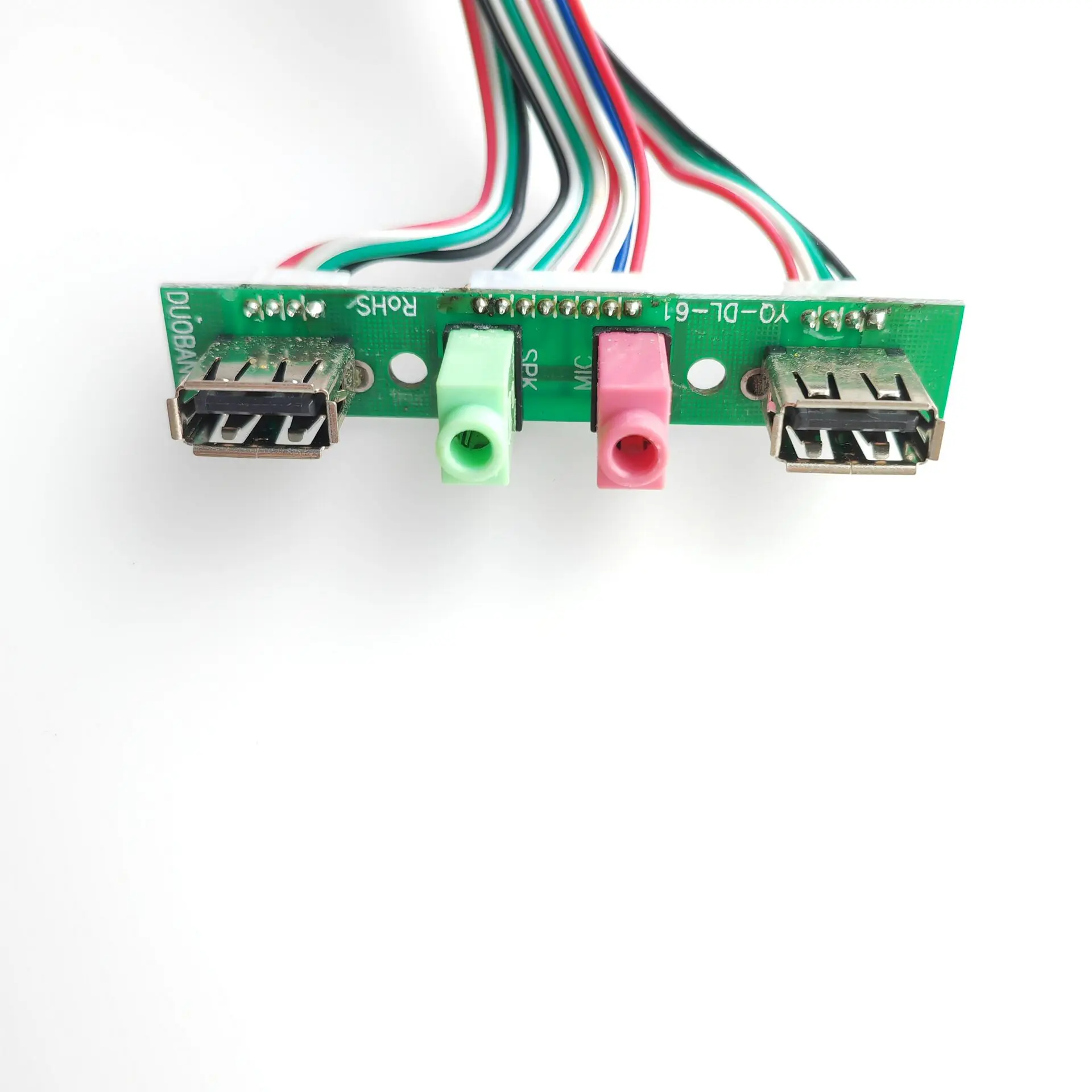 30cm 2-Port USB 2.0 9Pin 3.5mm HD Audio Motherboard Cable Front