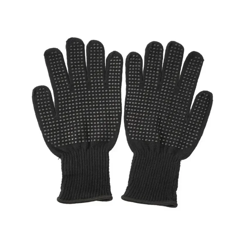 Non-slip Gloves for Hairdressing Double Bead Perm Curling Iron Hair Straightener High Temperature Insulated Barbecue Gloves