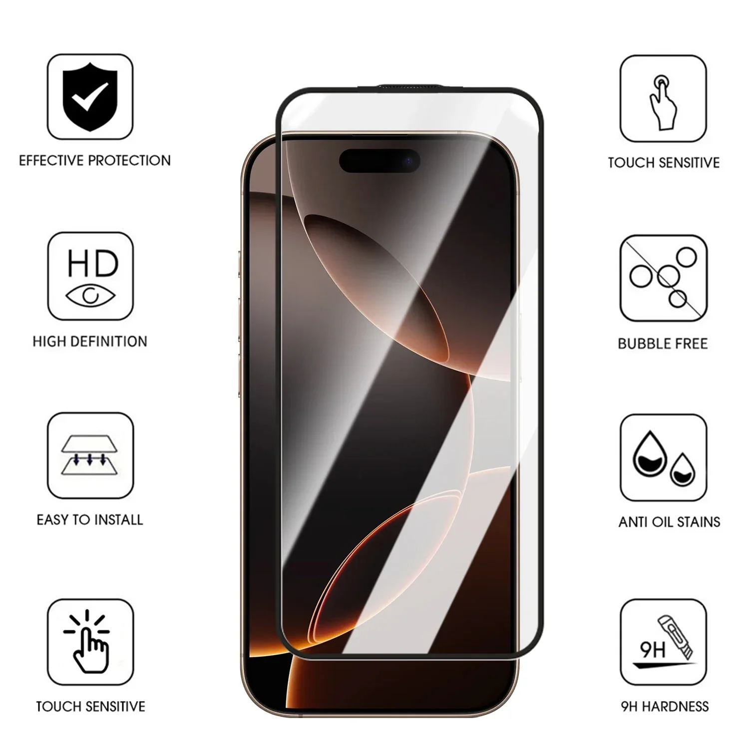 Premium HD Tempered Glass Screen Protector with Easy Installation Kit