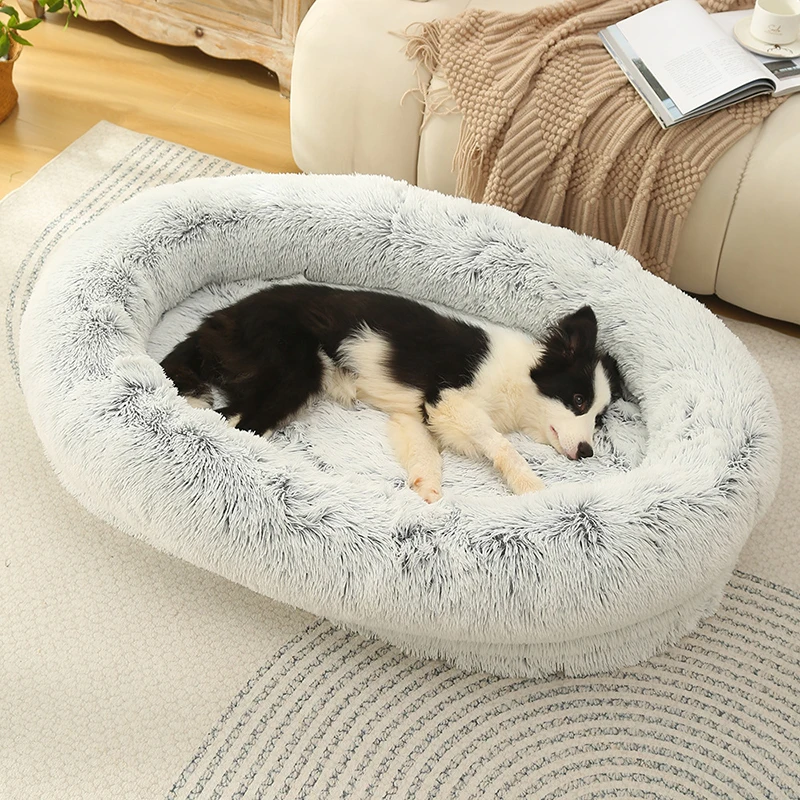 

Large Plush Ring Dog Bed Cat Puppy House Sleeping Mats On The Floor Sofa Cat Bed Dog Kennel Mattress Pad Pet Cushion Supplies