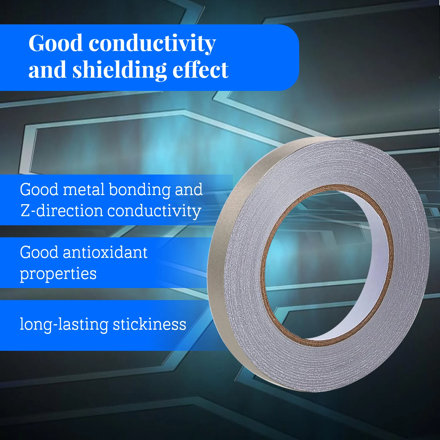 Double Conductive Faraday Fabric Tape for LCD Repair and EMI Shielding