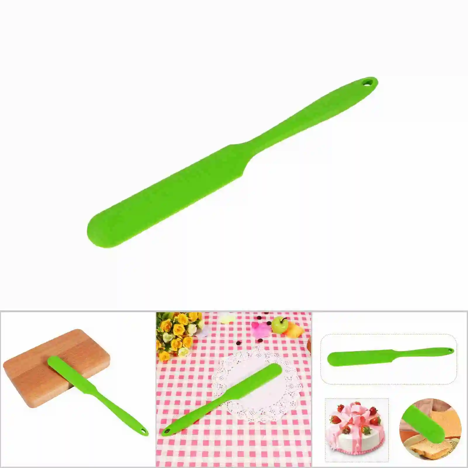 Brush Scraper Silicone Kitchen Cake Cream Butter Spatula Mixing Batter Scraper Brush Handle Silicone Baking Cook Tool Spatula
