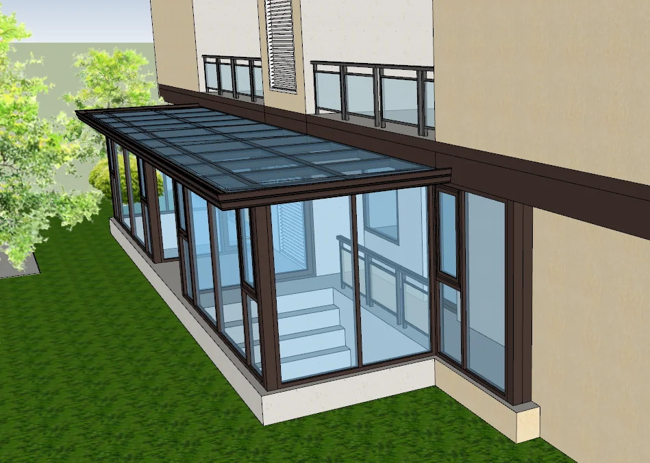 Sunshine Room Exquisitealuminum Glass House Winter House Sunroom for Swimming Pool, Garden, Villa Aluminum Sun