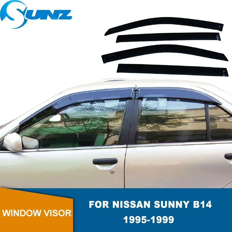 

Door Visor For Nissan Sunny B14 1994 1995 1996 1997 1998 Side Door Window Vent Visor Rain Deflector Shield Guards SUNZ