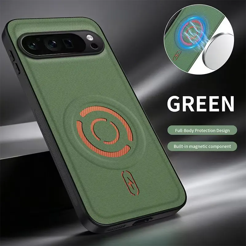 Luxury Technology Fabric Phone Case with Magsafe and Anti-Drop Back Cover