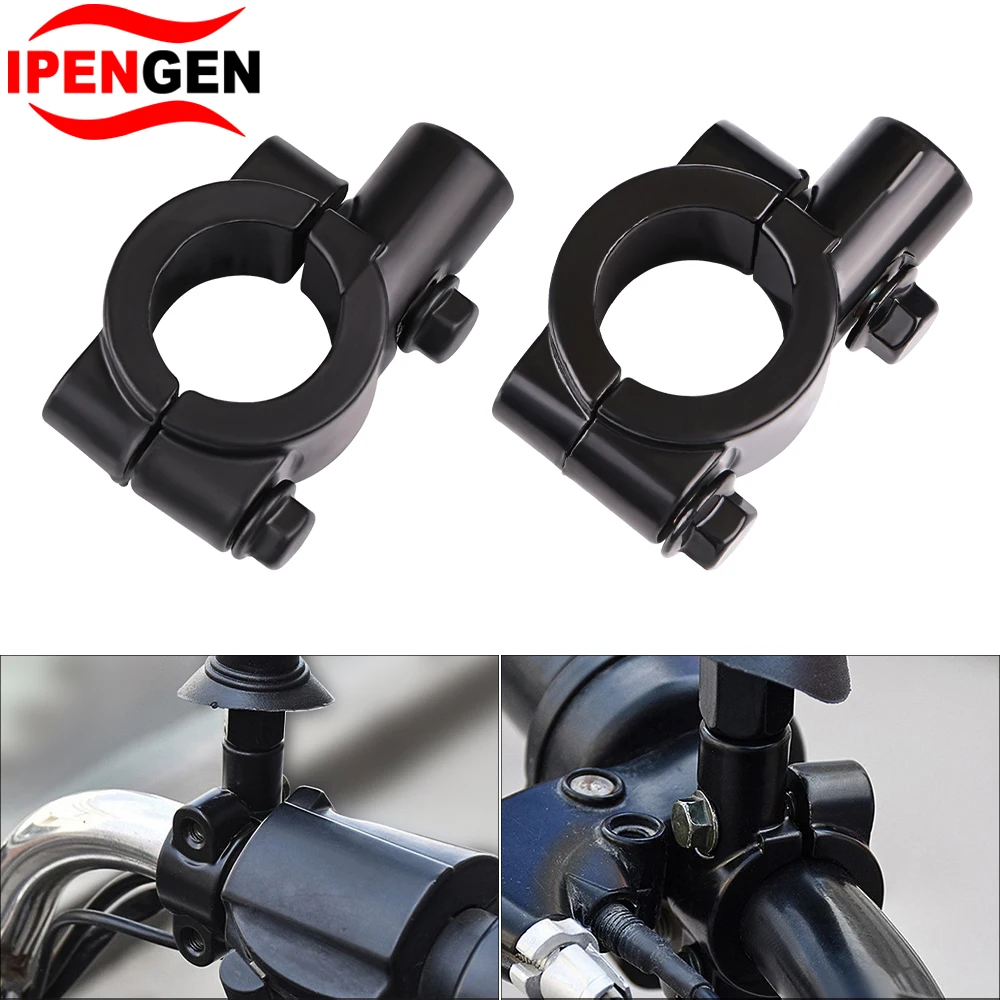 

2PCS Rearview 10/8mm Handlebar Mirror Adapter Mount Holders Bracket Clamp Clip Universal Motorcycle Handle Bar Bike Accessories