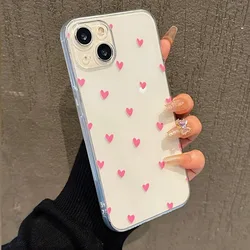 Pink Little Love Heart Shockproof Soft Phone Case Cover - Galaxy S23Ultra (Style 1)