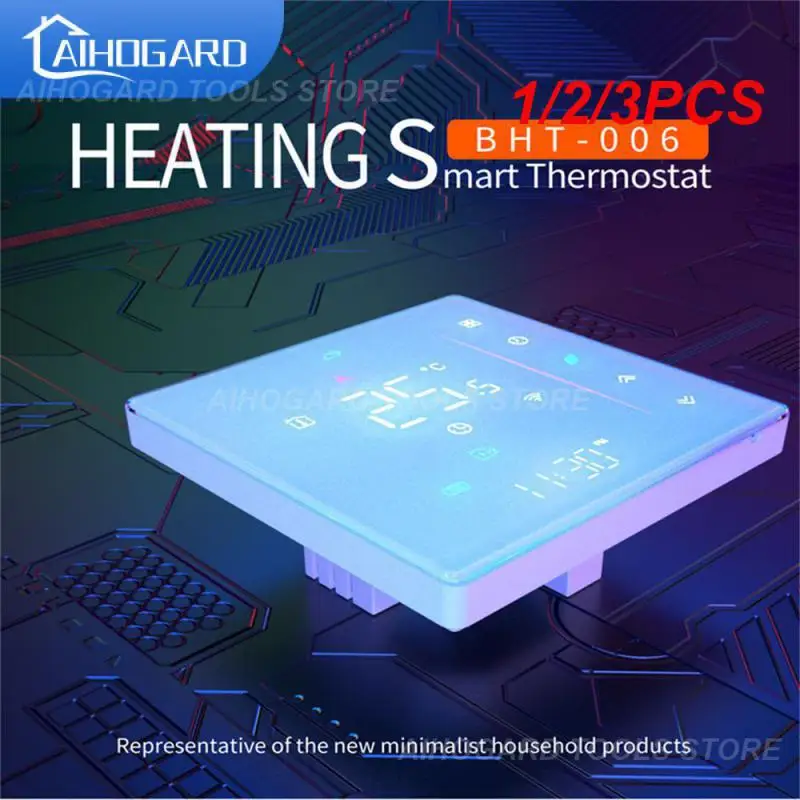 

1/2/3PCS HEAT Tuya WiFi Smart Touch Screen Thermostat Electric Floor Heating Water/Gas Boiler Temperature Controller Alexa