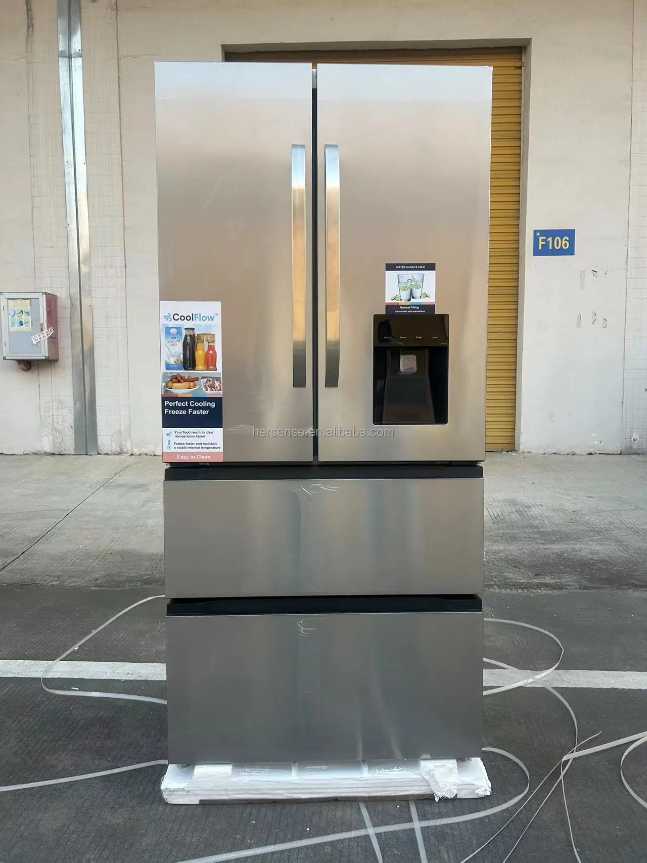 628L French Door Smart Side-by-side Refrigerators 4 Door Fridge Refrigerator and Freezers Home Commercial with ICE Maker