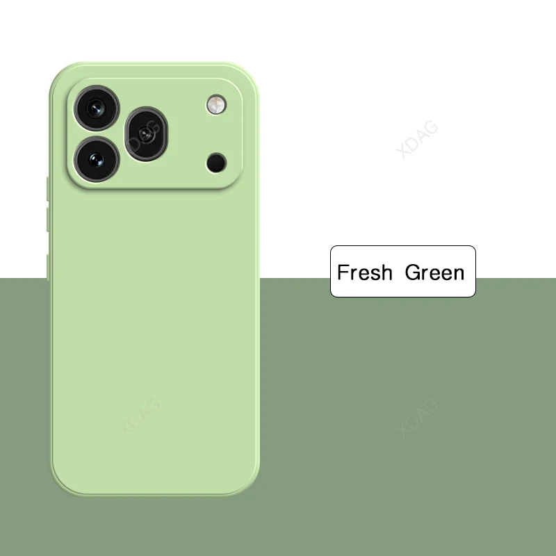 Elegant Liquid Silicone Candy Square Phone Case - Luxury Original Bumper Cover