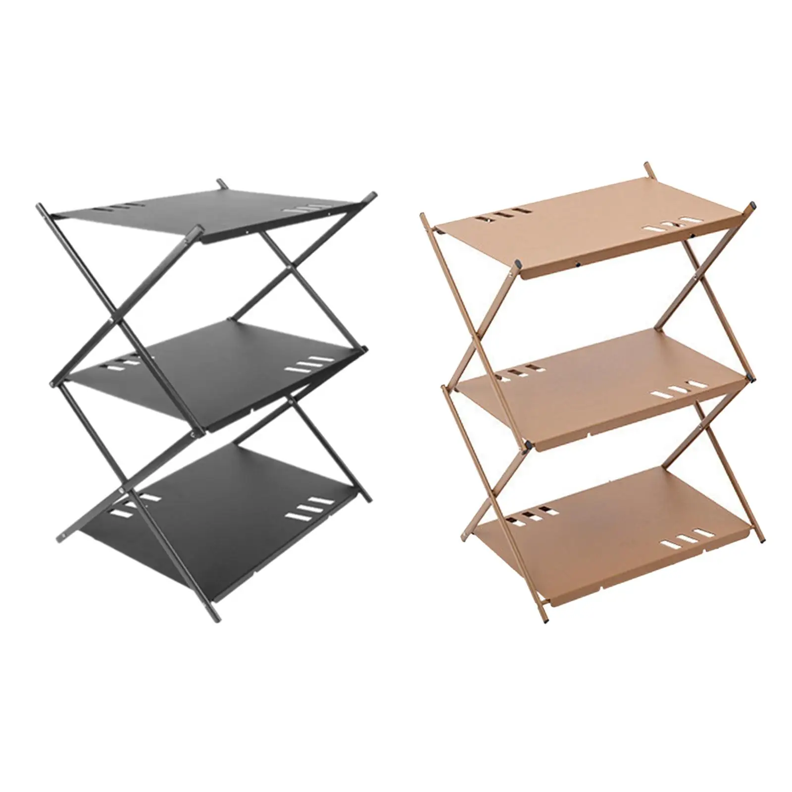 

Outdoor Camping Storage Shelves Folding Frame Shelving Units Storage Table Portable Organizing Rack Rack for Self Driving Travel