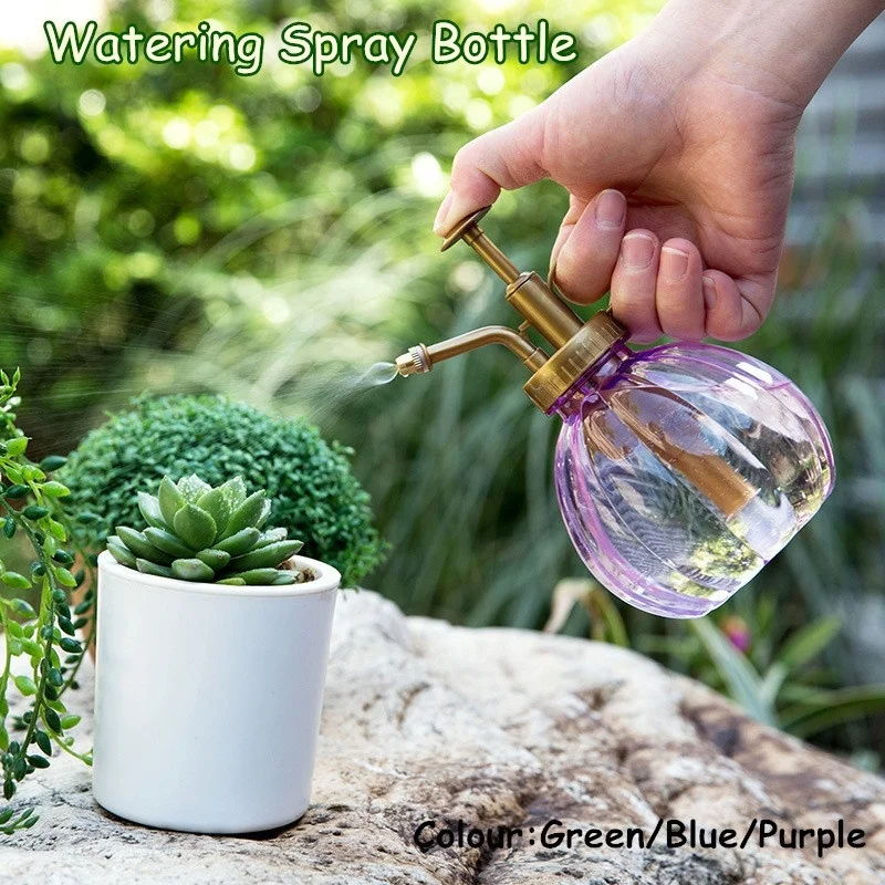 1pc Plant Flower Glass Garden Watering Pot Mister 300ml Water Cans Sprayer Bottle Spray Irrigation Supplies Hairdressing Tool 1