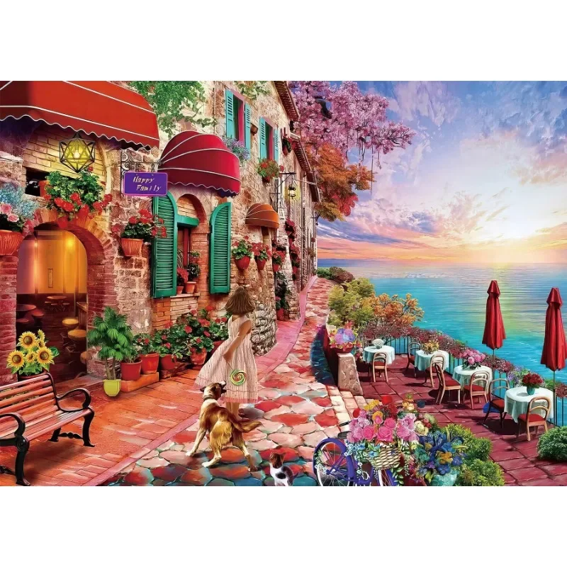 70*50cm Adult Puzzle 1000 Pieces Paper Jigsaw Puzzles The Morning Blossom Famous Painting Series Learning Education Craft Toys 6