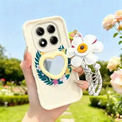 Vibrant Garland Phone Case Set with Lanyard and Craft Embellishments - Redmi Note 14S (WHITE)
