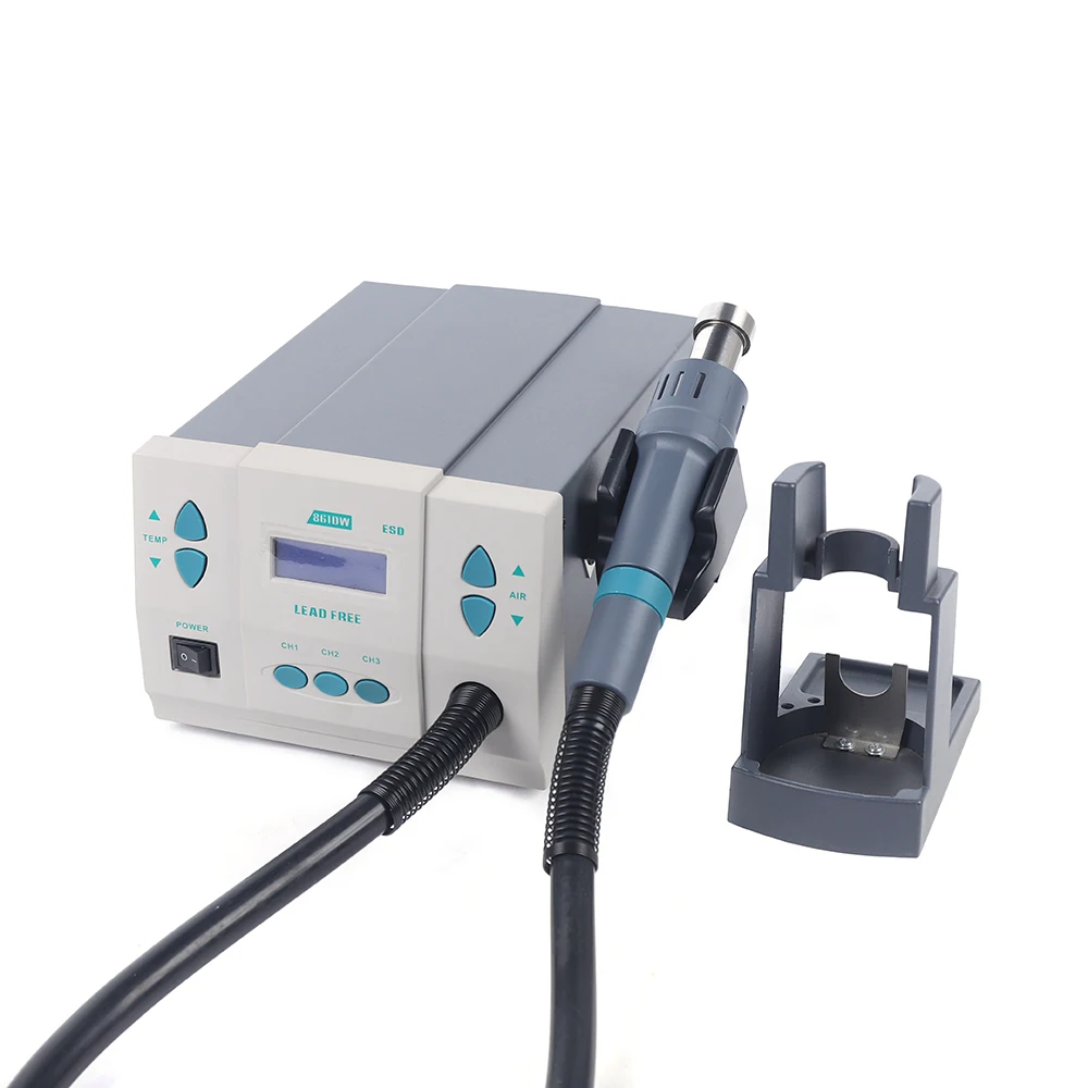 861DW Heat Gun Digital Display Station Hot Air Rework Station Soldering 1000W 110V 100℃~500℃ 5