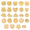Children's Animal Pattern Bamboo Tableware with Base Suction Cup Baby Feeding Tableware Bamboo Plate Dinner Plate BPA Non-slip 1