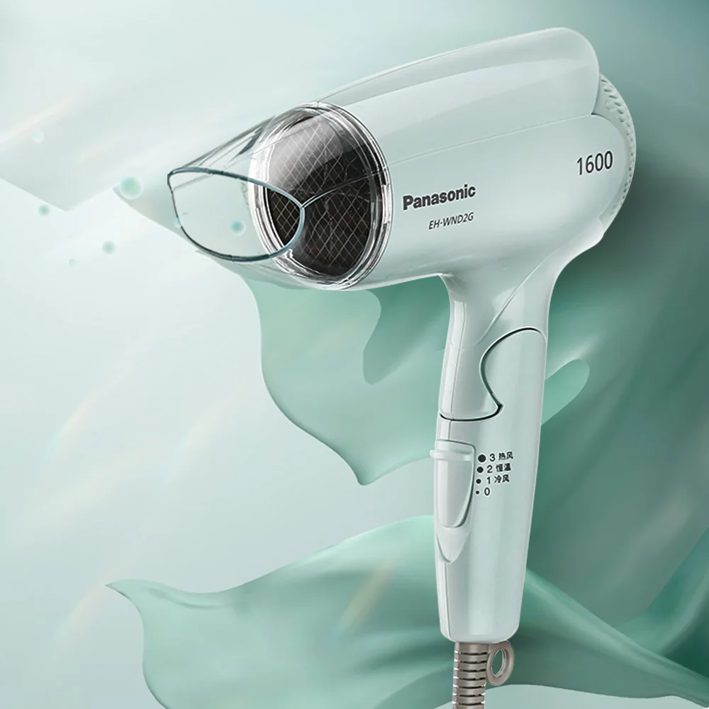 Panasonic Hair Dryer 1600W Negative Ion Hair Care 3 Modes Lightweight Portable Quiet Design Home Dryer