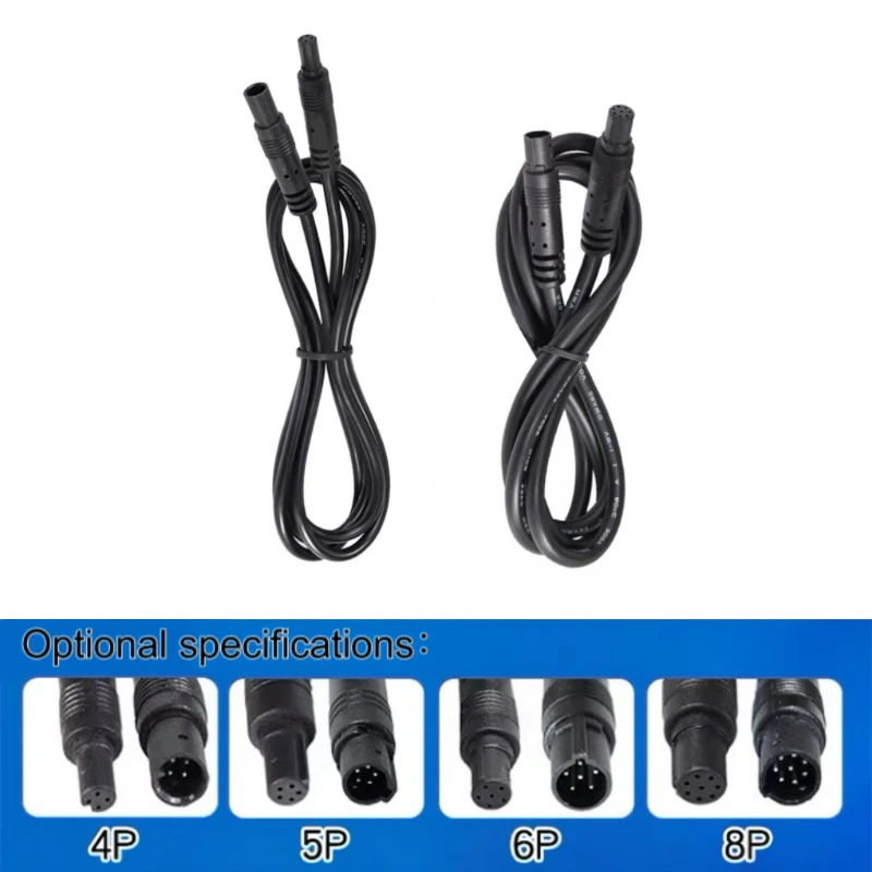 4/5/6/8pin core Car DVR Camera Extension Male to Female Cord connector