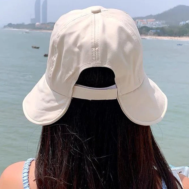 Sombrero de sol para mujer plegable con cordón ajustable de pesca_voghion.com