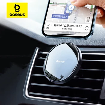 Baseus 차량용 마그네틱 휴대폰 거치대, 에어 벤트 범용 스마트폰 스탠드, 지지대 클립 마운트 거치대, 아이폰 13, 14, 15 프로