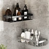 Rectangle Aluminum Alloy Bathroom Shelf Makeup Storage Organizer Shampoo Rack Shower Shelf Bathroom No Drill Wall Shelf 1