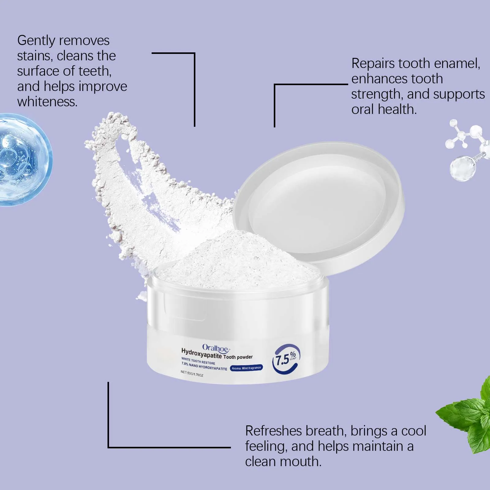 Tooth Powder Teeth Whitening Product Teeth Health Product Dental Care Cleaning Powder