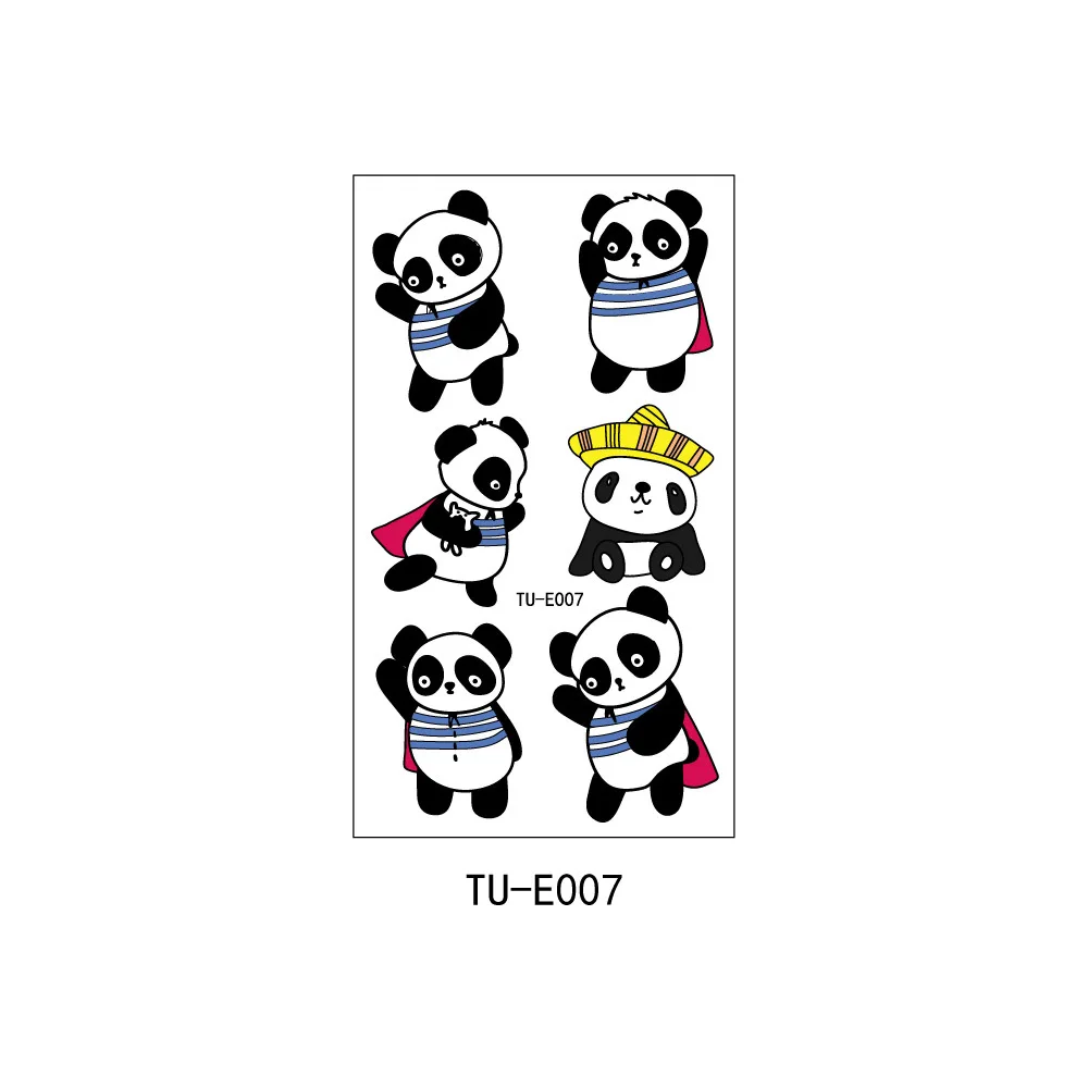 Tatouage Panda Fluorescent