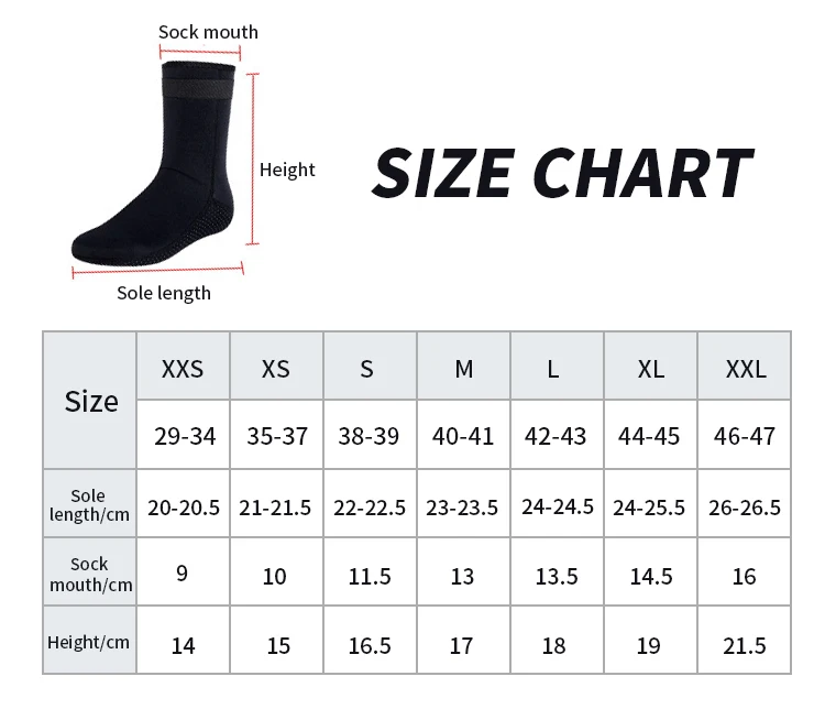 Diving Short Socks 3mm Neoprene Beach Water Socks-Anti Slip Keep Warm for Snorkel Swim Youth Men Women For Surfing Snorkeling 5