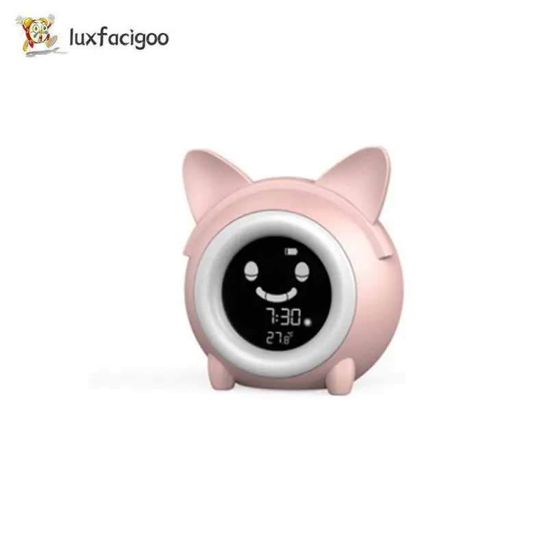 

Automatic Machinery Childrens Alarm Clock Smart Wake Up Led Color Lights Household Products Cartoon Alarm Clock Cartoon Style