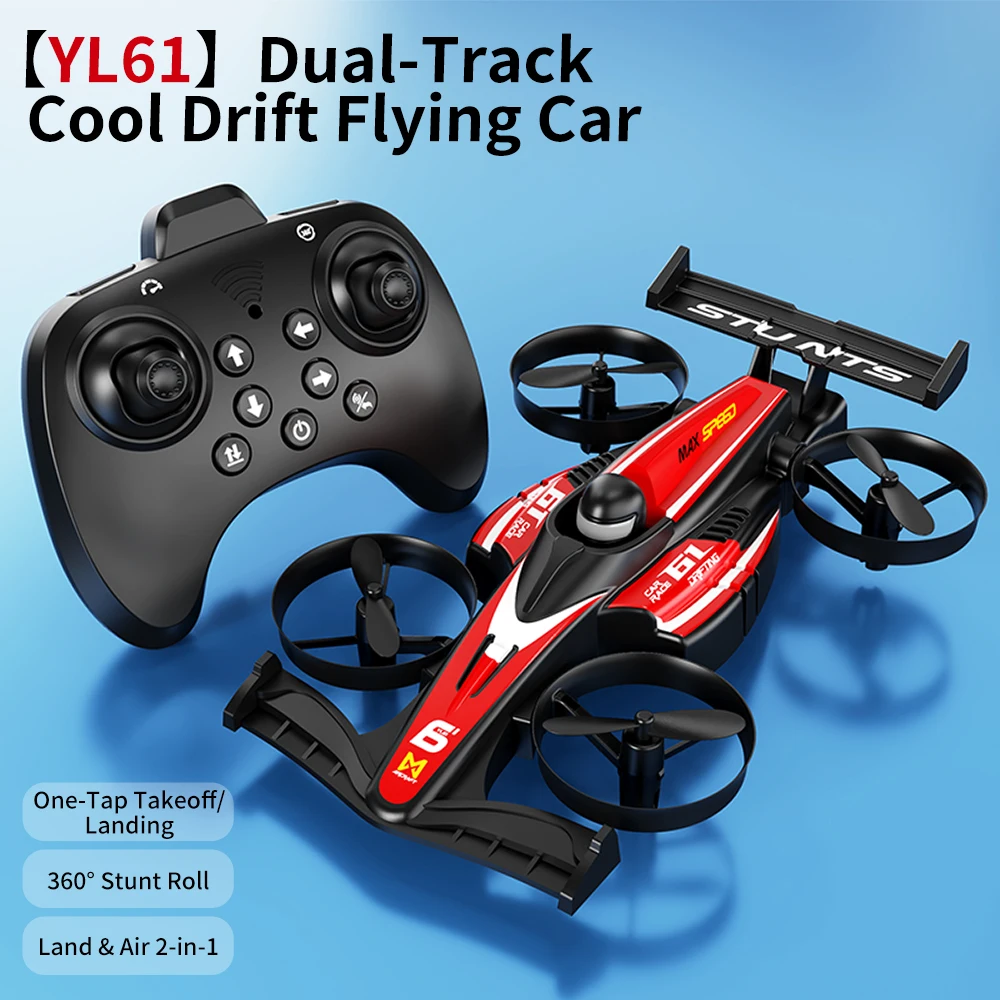 Drone YL61 2.4G 4 Canaux Gyroscope 6 Axes pour Enfant - Rouge/Bleu