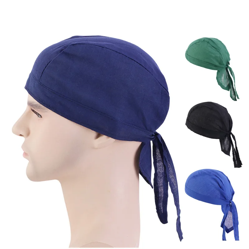 Novo Unisex Cor Sólida Veludo Suave Longtail Pirate Hat Respirável Bandana  Durag Fita Longa Cabo Baotou Headband Du-Rag - AliExpress