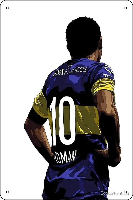 Постер Oedrtqi Juan Римский Рикельме, забавный металлический жестяной знак для домашнего декора кухни, бара, комнаты, гаража;