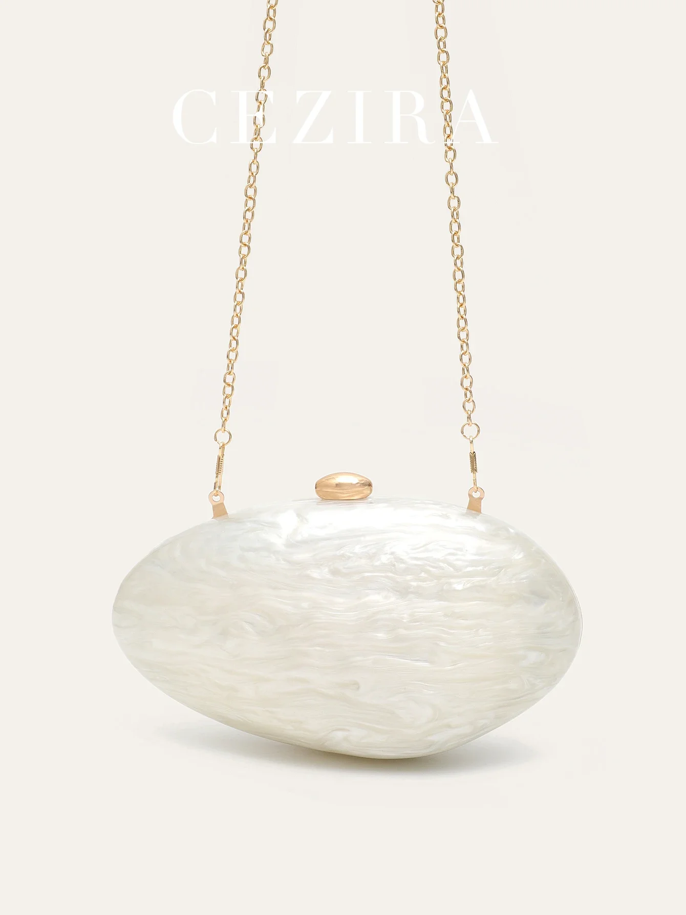 أزياء المرأة براقة أنيقة الجدة شل على شكل مخلب بلو...